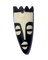 The Bead Chest Crowned Mask Batik Bone Pendant 20mm Kenya African Black and White Large Hole Handmade